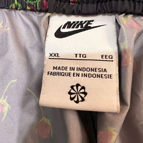 Nike Icon Clash Floral Joggers Women’s XXL Adjustable Wrap Waist Black Pants - Picture 4 of 7